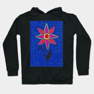 Red and Blue Flower Hoodie